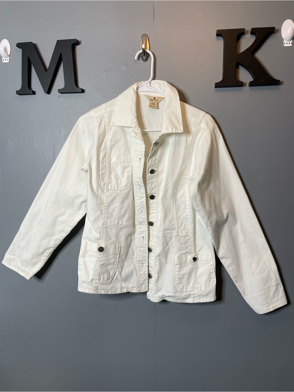 Woolrich‎ Women's White Utility Jacket Small cotton button down